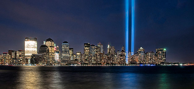 new york, new york city, skyline, 11 september