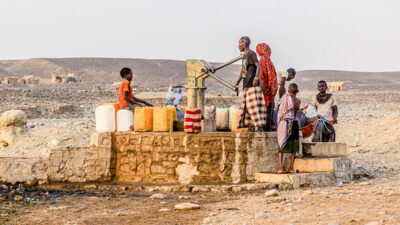 Äthiopien, Wasser, Dürre, Menschen, Armut, Wasserpumpe, Klimawandel