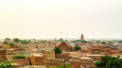 Agadez, Stadt, Panorama, Niger, Afrika, Himmel