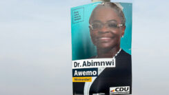 Adeline Abimnwi Awemo, CDU, Cottbus, Brandenburg, Plakat, Wahlplakat, Wahlkampf