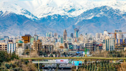 Iran, Teheran, Stadt, Panorama, Berge, Skyline, Metropole