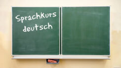 Sprachkurs, Tafel, Deutsch, Integrationskurs, Sprache, Bildung, Integration