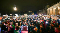 Demo, Demonstration, Menschen, Berlin, Brandenburger Tor, Rechtsextremismus, AfD