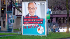 Friedrich Merz, CDU, Wahlkampf, Plakat, Politik, Faschismus